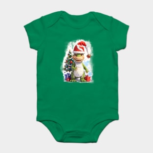 Christmas Dinosaur Xmas Baby Bodysuit